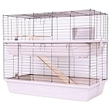 Kaninchenkäfig Meerschweinchenkäfig Nagerkäfig Grenada 100 mit 2 Etagen +...