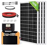 ECO-WORTHY 2 kW·h/Tag Solarmodul System mit 480 Watt 24 Volt Solarpanel Kit für...