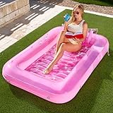 Sloosh Aufblasbarer Sonnenbade-Pool-Liegeplatz, 70' x 46' Sonnenbade-Floß, Sonnenbad mit...