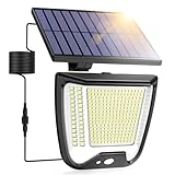 Solarlampen für Außen mit Bewegungsmelder LED Solarleuchte: 288 LED Solar Strahler...