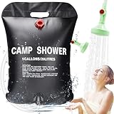 ECtury 20L Campingdusche, Mobile Camping Dusche, Solardusche Camping Set, Outdoor Tragbare...
