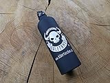 ORLETANOS Benzinflasche Aluminium 800ml matt schwarz Skull kompatibel mit Harley Davidson...