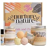 Verwöhn Geschenkset für Frauen von Nurture by Nature | RELAX & PAMPER | Körperpeeling,...