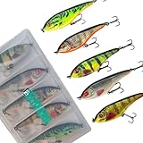 ELBFANG Jerkbait Set - Jerkbait hecht - Jerk Wobbler - Hecht Köder (5 Stück/Box / 90mm /...
