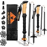 ALPENFUX® Premium Wanderstöcke faltbar, Trekkingstöcke, Nordic Walking Stöcke, leicht...