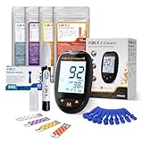 FORA 6 Connect | 4-in-1 Blutzucker-, Keton-, Cholesterin-, Harnsäure-Messgerät | Für...