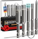 HARDTWERK Turbo Diamantbohrer 6-tlg. Fliesenbohrer Set [6, 8, 10, 12mm] mit 6mm...