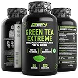 Green Tea Extreme - 180 Kapseln - 1370 mg Grüner Tee Extrakt pro Tagesdosis - 95%...