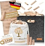MaderaBlocks® 200 Holzbausteine Natur + 1x Baumpflanzung 100% Made in...