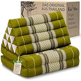 livasia Thaikissen mit 2 Auflagen - 120x50x8cm - Dreieckskissen mit Sitzkissen,...