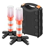LED-Notfall-Flares-Set, rotes Licht, für Autobahn, Straßenrand, Sicherheitsleuchte,...