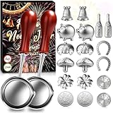 Zinngießen Silvester Spiele Set 2026-20 Zinngießen Set mit 18 Stück Zinn Giessen und 2...