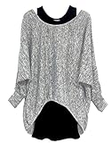 Emma & Giovanni - Damen Oversize Oberteile Tshirt/Pullover (2 Stück) / Made In Italy,...
