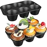 Reallnaive Muffinform aus Gusseisen, vorbehandelt, für 6 Muffins, antihaftbeschichtet,...