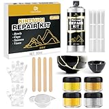 Kintsugi Reparatur Set - 50ml Goldkleber Kintsugi Set, Lebensmittelecht Keramik...