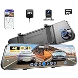 AZDOME PG17 4K 12' Spiegel Dashcam Auto, WiFi Rückspiegelkamera mit wasserdichter...