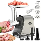 Elektrischer Fleischwolf Wurstfüller Fleischhackfleisch 2000 W 5in1: für Fleisch, Kebbe,...