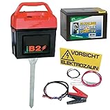 Kerbl Weidezaungerät 9V 12V 230V inkl. 75 AH Alkaline Batterie!!! Weidezaun