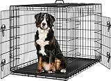Yaheetech Hundekäfig 122 x 73 x 80 cm klappbar mit Trennwand, 2 Türen,...