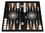 HBS GAMES Midnight Pearl Design Backgammon Strategie Brettspiel Würfelspiel, 48...