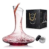 Weinkaraffe Set, Weinbelüfter,100% Mundgeblasenes bleifreies Kristallglas mit...