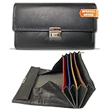 LEDEREX®Kellner Geldbörse Kellnerportemonnaie Echt Nappa Leder mit RFID Schutz...
