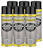 BREHMA 6X Bitumen Unterbodenschutz Black Edition 500ml Steinschlagschutz Spray...