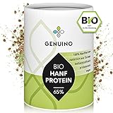 Genuino 65% Bio Hanfprotein Pulver 300g - veganes Proteinpulver aus Bio Hanfsamen -...