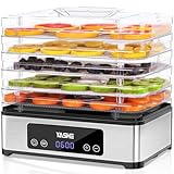 YASHE Dörrautomat mit Edelstahlgitter, 5-lagiger Dörrgerät, 400W Dehydrator...