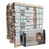 Rekord Kaminbriketts Braunkohlebrikett Braunkohle 900 kg Kamin Brikett Brennholz...