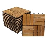 SAM® Terrassenfliese 02 aus Akazien-Holz, FSC® 100 % zertifiziert, 11er Spar-Set für 1...