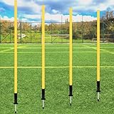 Rainmae Slalomstangen Fussball Set Slalom Poles 4 Slalom Stangen mit Federgelenk...
