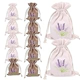 12 Lavendel-Säckchen, bestickte Lavendelbeutel, leere Lavendel-Tuchbeutel,...