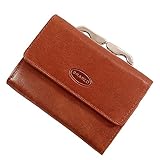 GoBago Bügelbörse Damen Leder Portemonnaie Geldbeutel Knipser 10,5 x 7,5 cm...