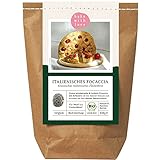 Focaccia Bio Brot Backmischung - Brotbackmischung für italienisches Fladenbrot - luftig &...