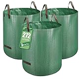 Gartenabfallsack, Selbststehend Laubsack Set 3er, Gartensack, groß, 272 l...