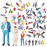 XSHAO 150 Stück H0 Figuren, Simulation Gemaltes Miniaturfiguren Menschen für...