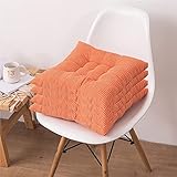 Stuhlpolster und Sitzkissen 4er Set mit Bändern, bequem und weich, rutschfest, für...