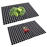 2er-Set Dekorative Spülbeckenmatte, 30 x 40 cm Abtropfmatte aus PVC,...