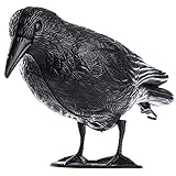 KADAX Schwarz Rabe, Taubenabwehr und Taubenschreck aus Kunststoff, Vogelabwehr,...
