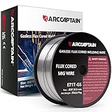 ARCCAPTIAN Fülldraht 0,8mm 1KG E71T-GS MIG Schweißdraht für Schweißgerät ohne Gas...
