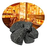 Saunasteine 10 kg 40 bis 80 mm Heizsteine Aufgusssteine, Saunaofen TÜV geprüft Asbest...