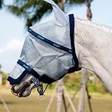 Horseware Irland Rambo Flymask Azurblau und Marineblau Pferd