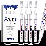 AOSUCO Weiß 4 Permanent Marker Lackstift Wasserfest Lackmarker Reifen Stift...