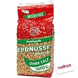 XOX Erdnüsse Ungesalzen | VEGAN | geröstet 1kg - Vakuumverpackt, Reich an Proteinen,...
