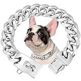 15mm Breite Rostfreier Stahl Hundehalsband Metall Hundehalsband Hundekette...