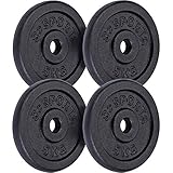 ScSPORTS® Hantelscheiben - Set, 10/20/30/40kg, 30/31mm Bohrung, Gusseisen, Schwarz -...