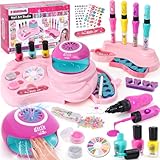 Nagelstudio Kinder Mädchen Geschenk 6 7 8 9 10 11 12 Jahre, 3 in 1 Nagellackstift...