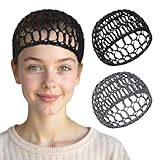 Bremorou 2 Stück Haarnetz Zum Schlafen Haarnetze Mütze Maschen Häkel Haarnetz...