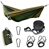 HAWK Outdoor Reise-Hängematte - Ultra-leicht - mit Befestigung mehrteilig baumschonend...